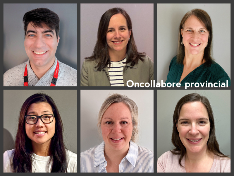 Photo des pharmaciennes et du pharmacien de l'équipe projet « Oncollabore provincial ».