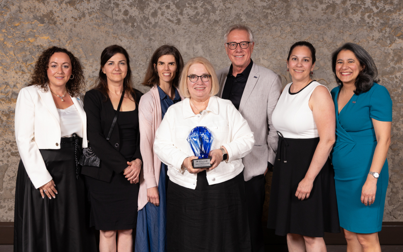 L'équipe gagnante du prix Rayonnement.