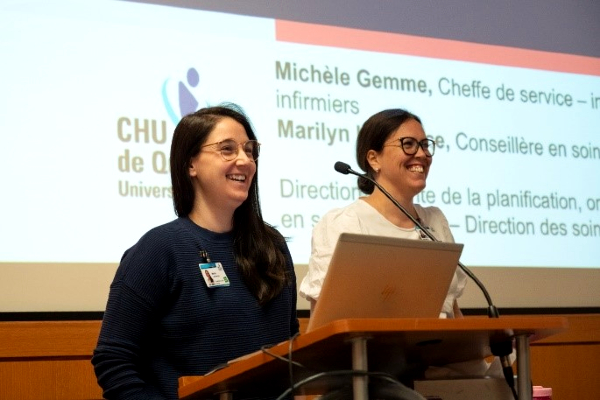 Marilyn Lachance en compagnie de Michèle Gemme.