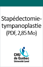 Image couverture Stapédectomie - tympanoplastie.
