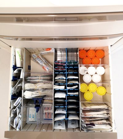 Exemple de réserve secondaire organisée par la Direction logistique.