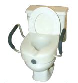 Siège de toilette avec appui-bras.