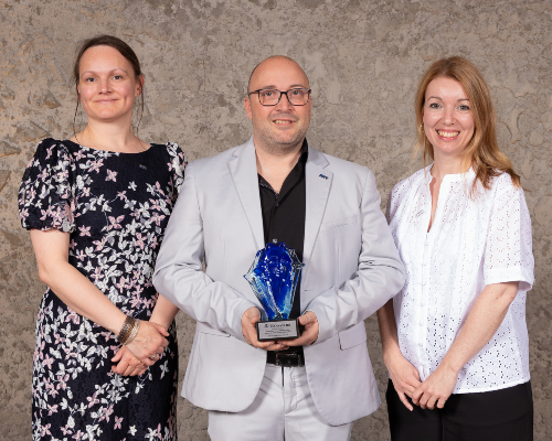 L'équipe gagnante du prix Enseignement.