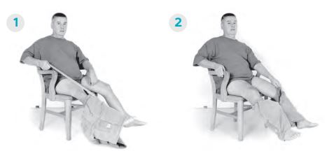 Technique pour enfiler les pantalons.