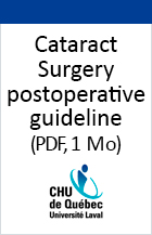 Image couverture Cataract surgery - postoperative guideline.