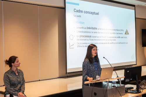 Marie Morin et Josyanne Dupuis, conseillères en développement organisationnel, ont démystifié la gestion de conflit.