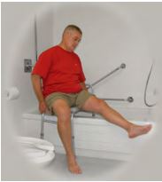 Technique pour entrer dans le bain.