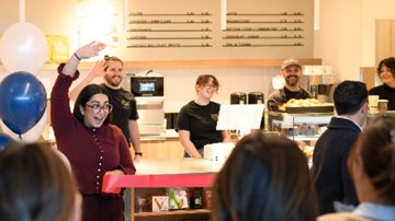 Inauguration du Café Saint-Henri au CIC