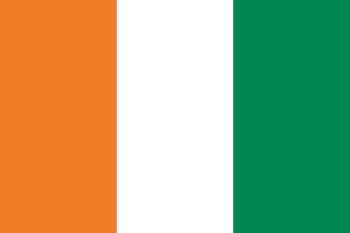 Image du drapeau de la Côte d'Ivoire.