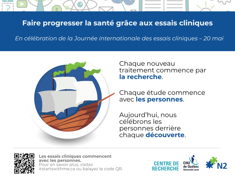 Image de l'affiche de la Journée de la recherche clinique.