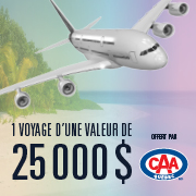 Image représentant le prix d'un voyage d'une valeur de 25 000 $.