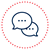Pictogramme avec bulles de dialogue.
