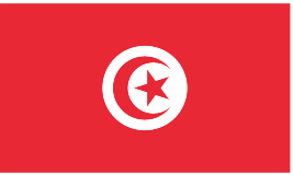 Le drapeau de la Tunisie. Source : Getty Images. Le drapeau rouge et blanc de la Tunisie.