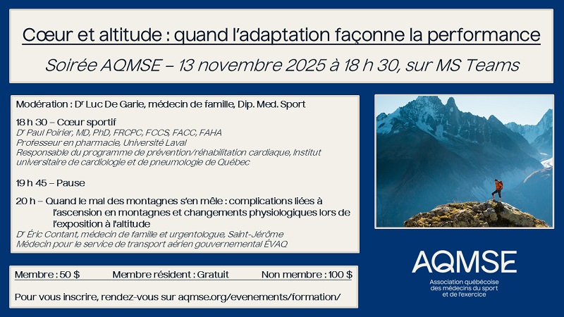 Annonce de l'événement.