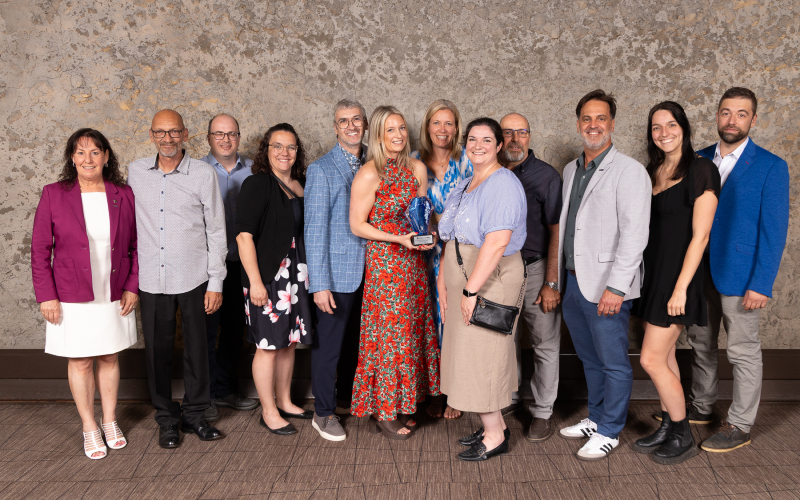 L'équipe gagnante du prix Administration et organisation du travail.