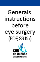 Image couverture Generals instructions before eye surgery.