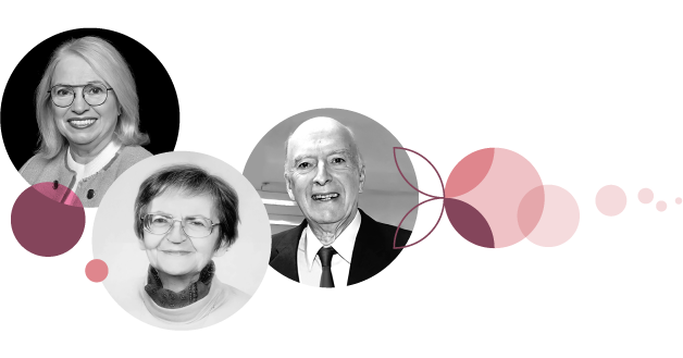 Photos des trois fondateurs du CMS.