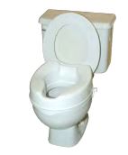 Siège de toilette surrelevé.