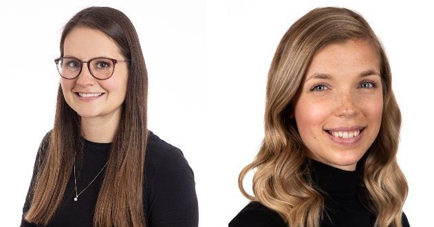 Anne-Marie Trudel et Jessica Larose, stomothérapeutes à Santé Québec CHU de Québec-Université Laval. Source : Anne-Marie Trudel et Jessica Larose. Photo de Anne-Marie Trudel et Jessica Larose.